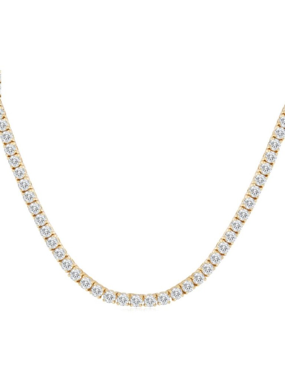 Sparkling Cubic Zirconia Tennis Chain Necklace for Women - 14"/16"/18" Lengths
